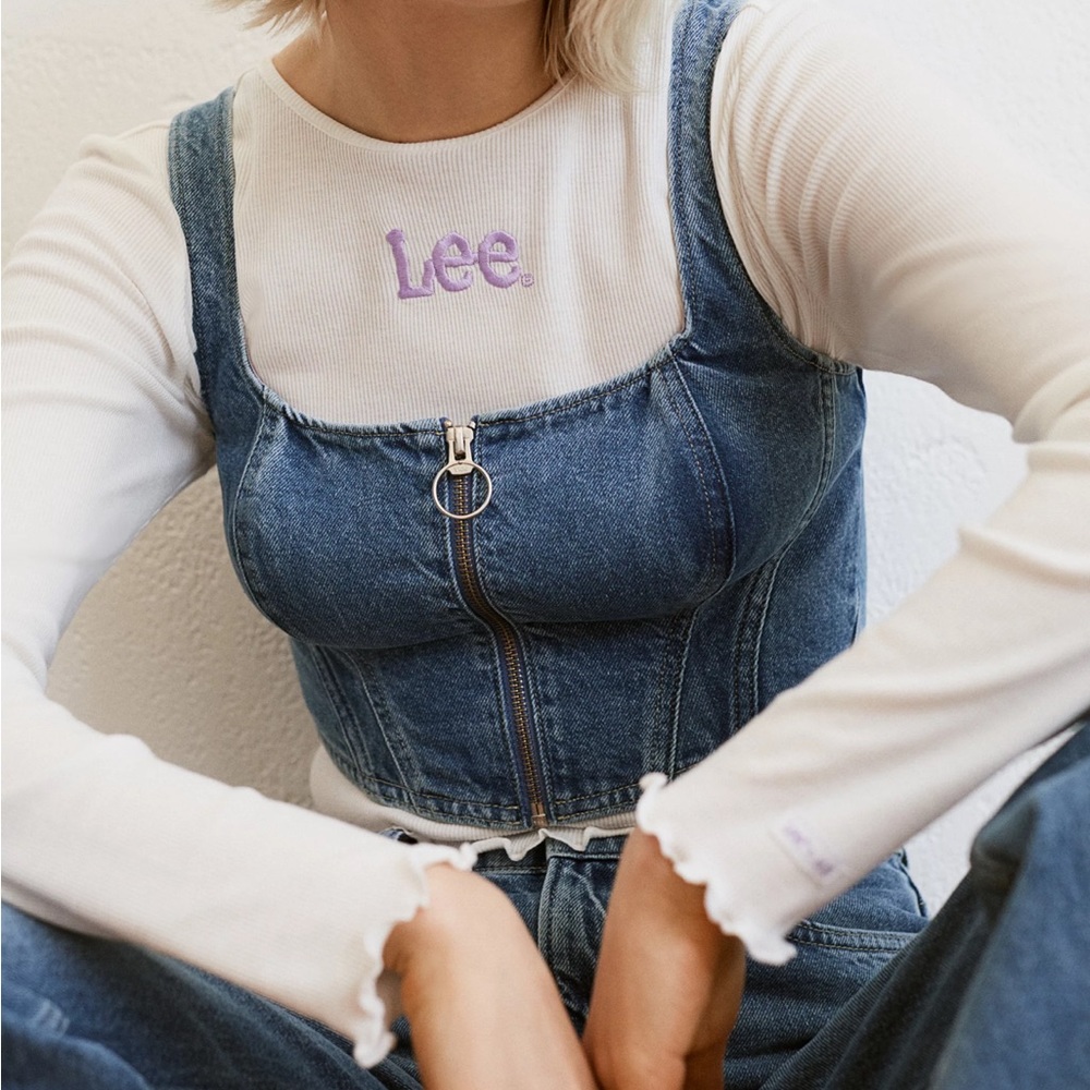 Lee x H&M denim corset style top
